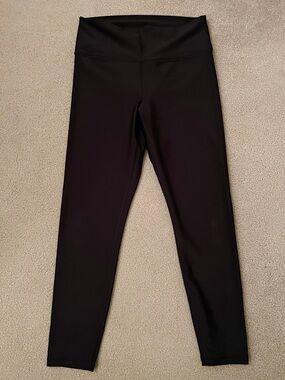 Old Navy Black PowerSoft High-Waisted 7/8 Athletic Leggings (size L)